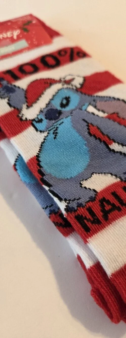 Disney Stitch Holiday Socks Red, White & Blue